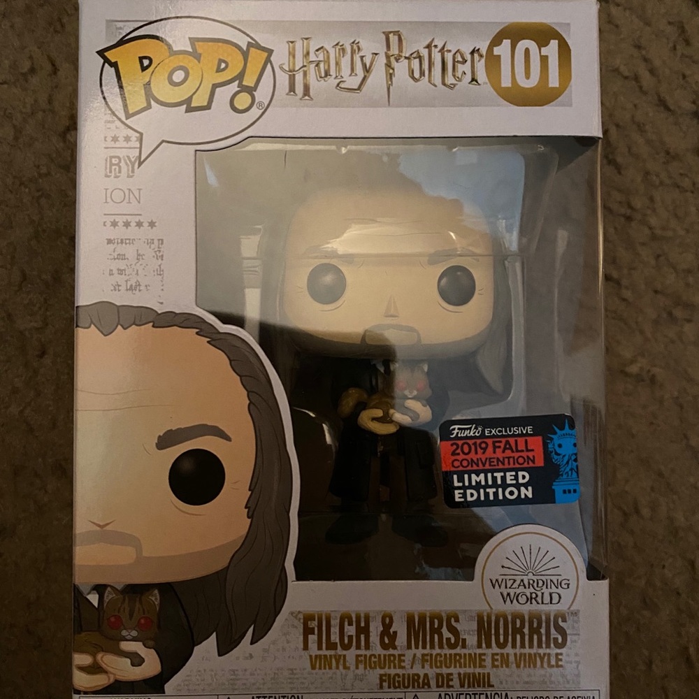 Funko Pop! Filch and Mrs. Norris exclusive